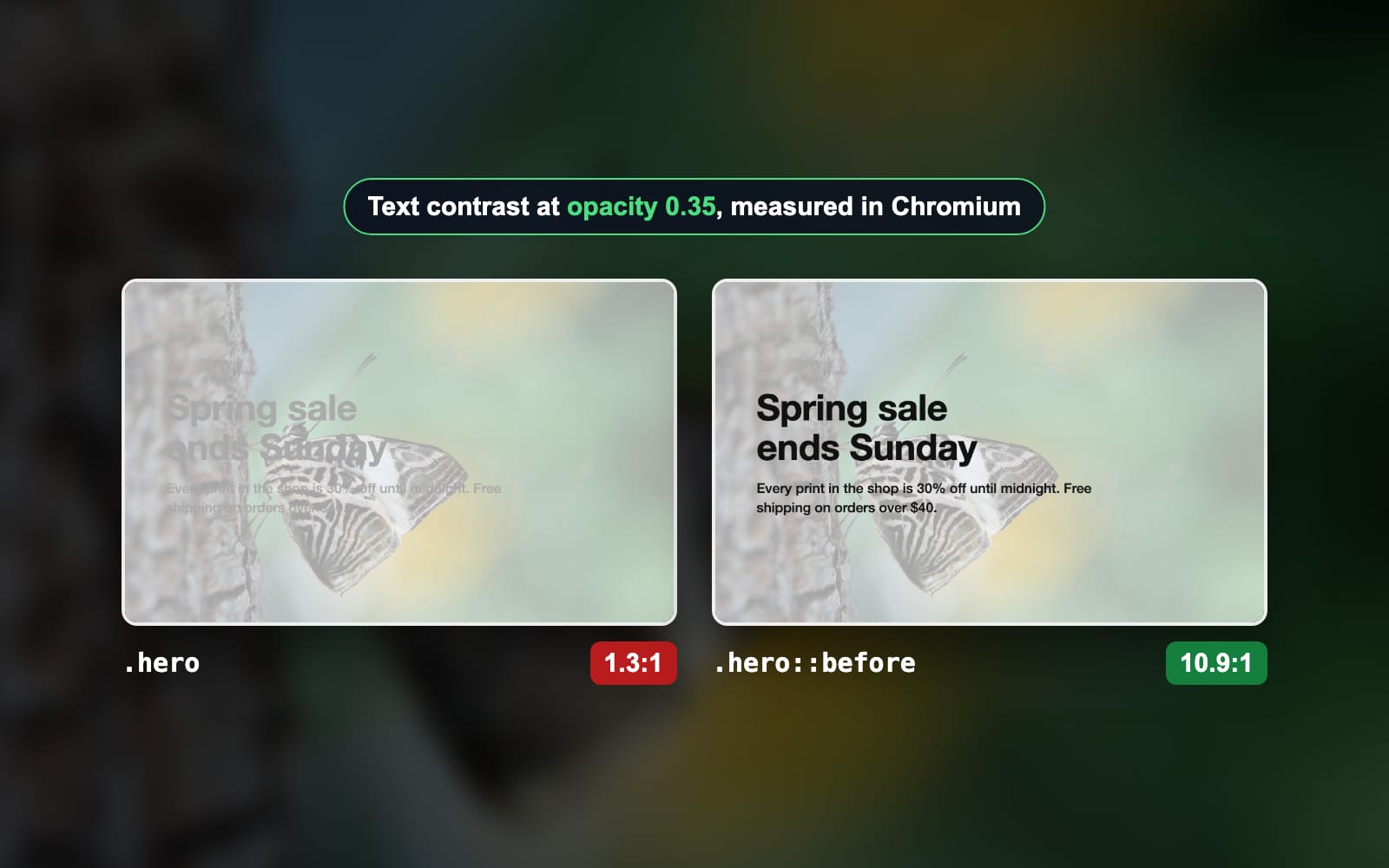 CSS background image opacity without fading the text