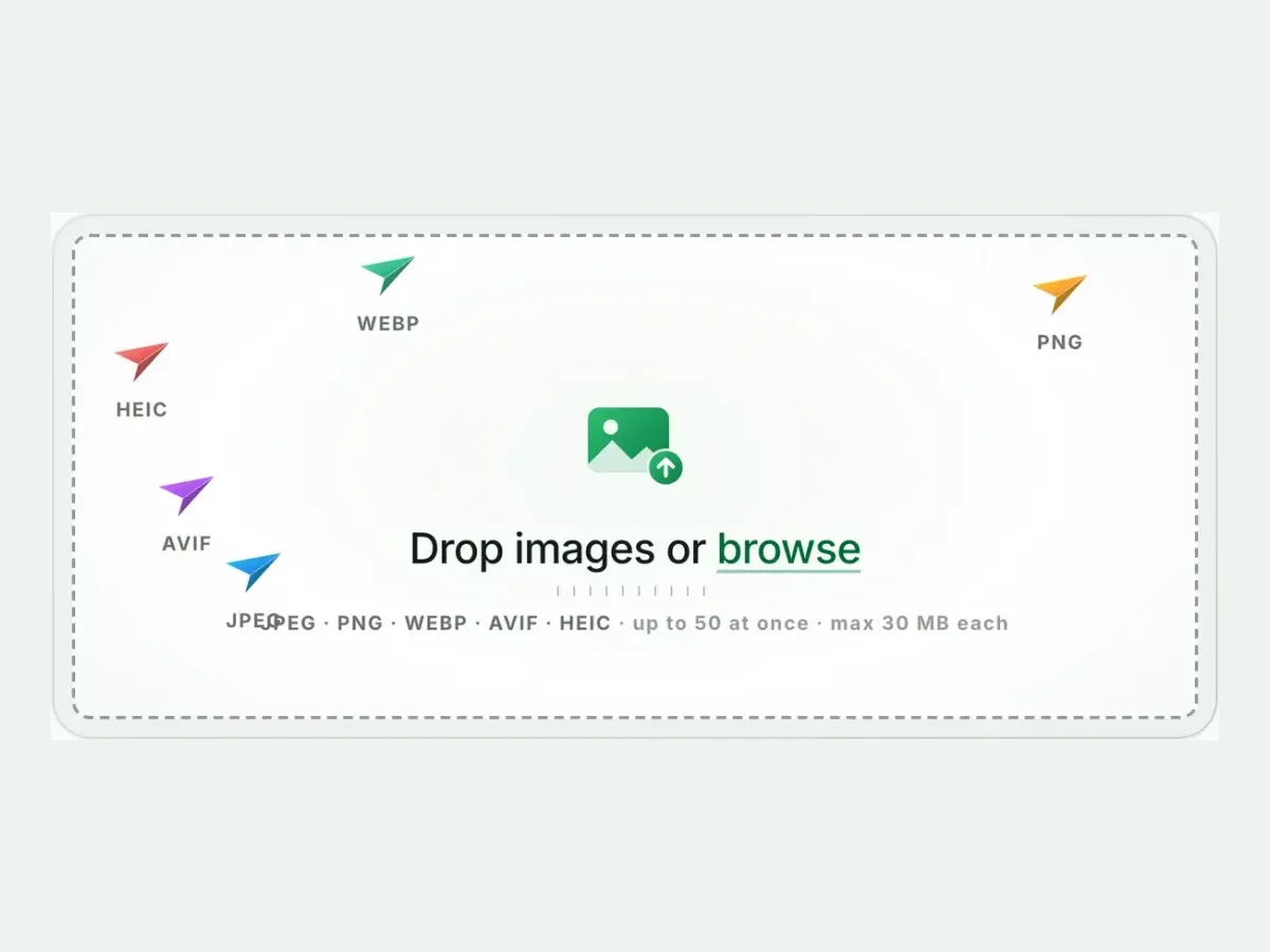 The Blinkimg drop box with PNG picked as the output