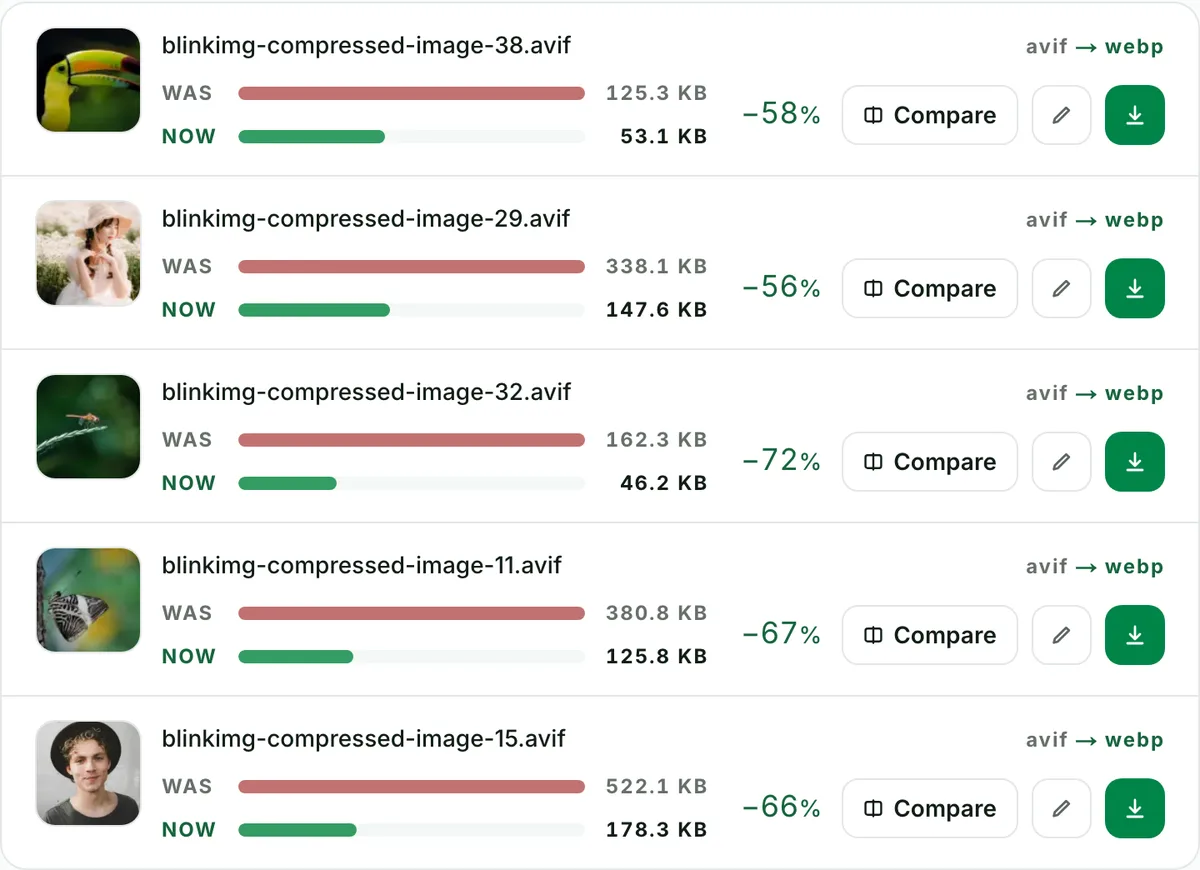 Batch convert AVIF to WebP, ten at a time: the real tool on this page