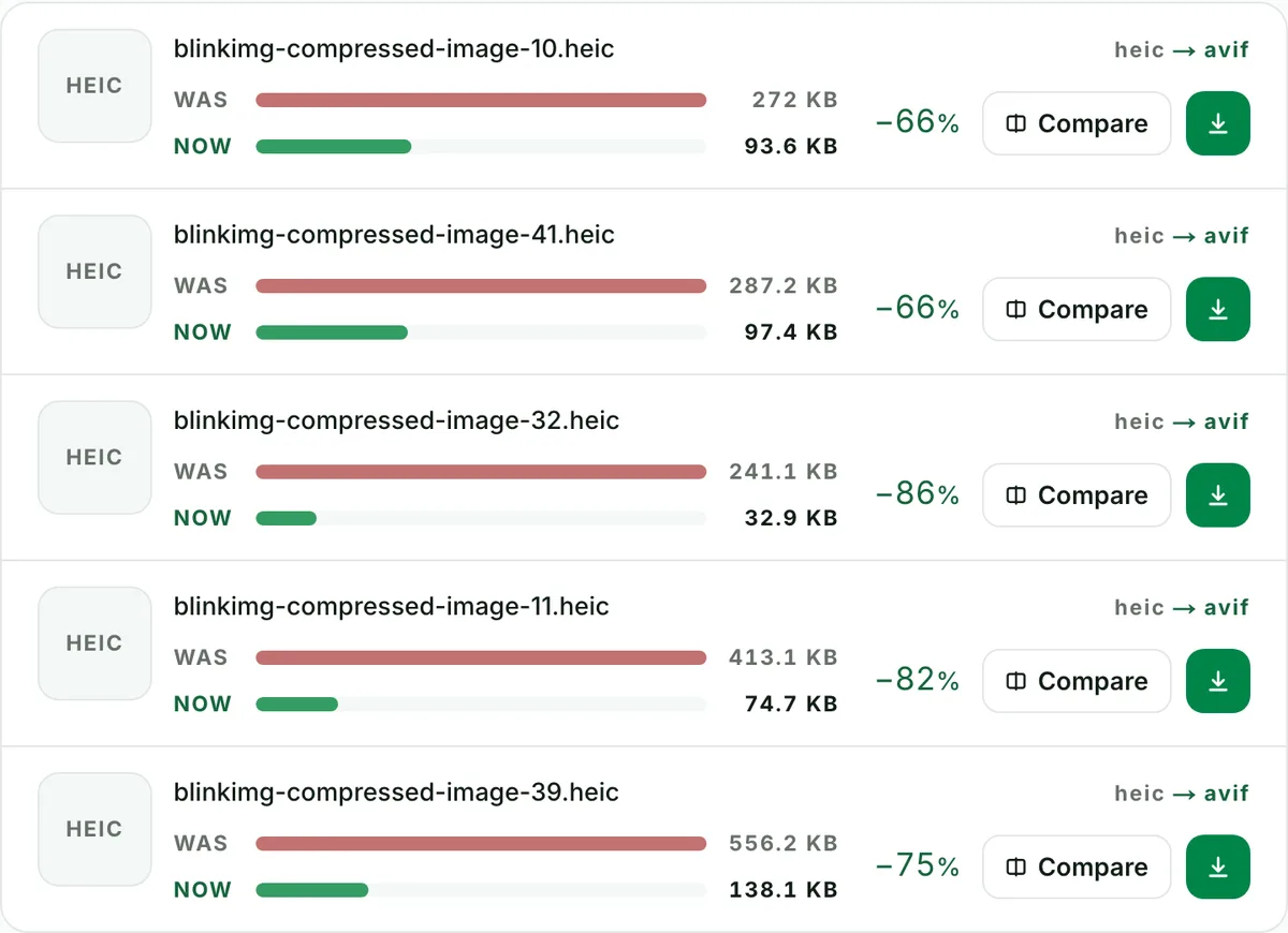 Batch convert HEIC to AVIF, ten at a time: the real tool on this page