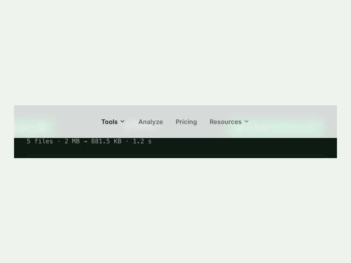 Five converted files with a Download all as ZIP button