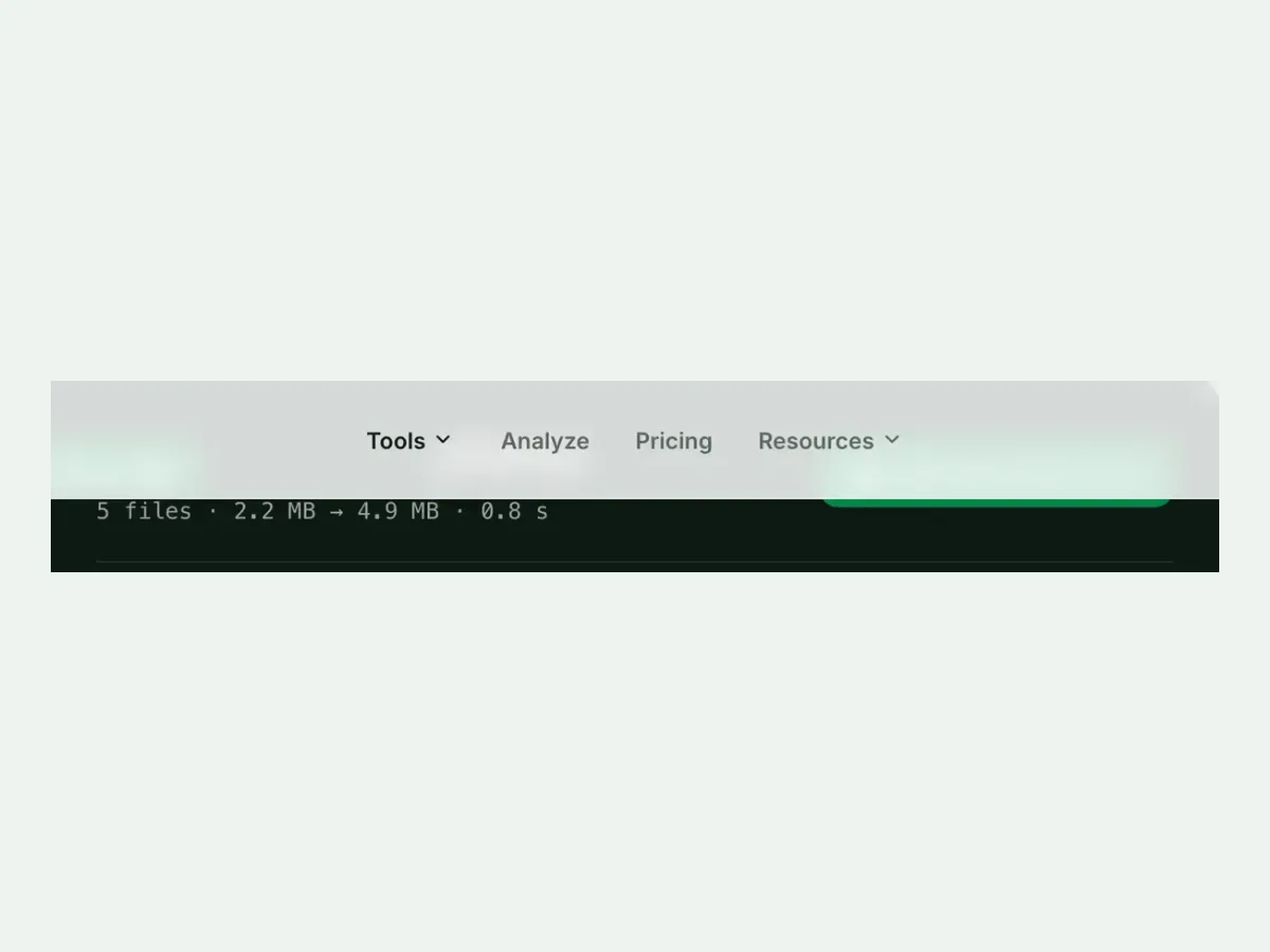 Five converted files with a Download all as ZIP button